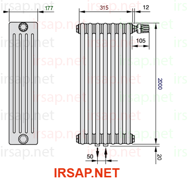 Радиатор IRSAP Tesi 52000/7 T52 CL 01